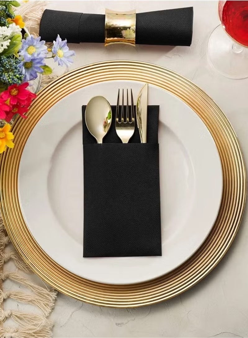 Disposable knife and fork bag restaurant napkin 40x40cm 25Pcs - Image 2